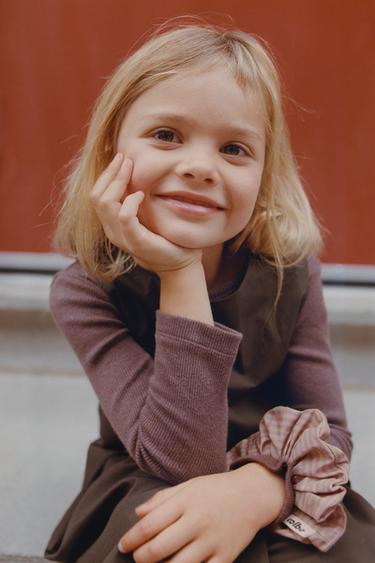 Zaras TVÅPACK RANDIGA HÅRSNODDAR - Brun/blå