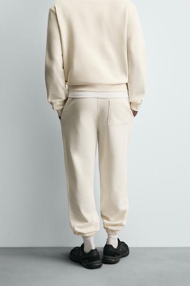 PANTALON DE JOGGING BASIQUE - Blanc cassé de Zara - Image 2