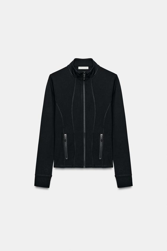 VESTE STRETCH FERMETURE - Noir de Zara - Image 0