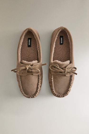 WARM LEATHER LOAFERS - Brown by Zara - Image 2