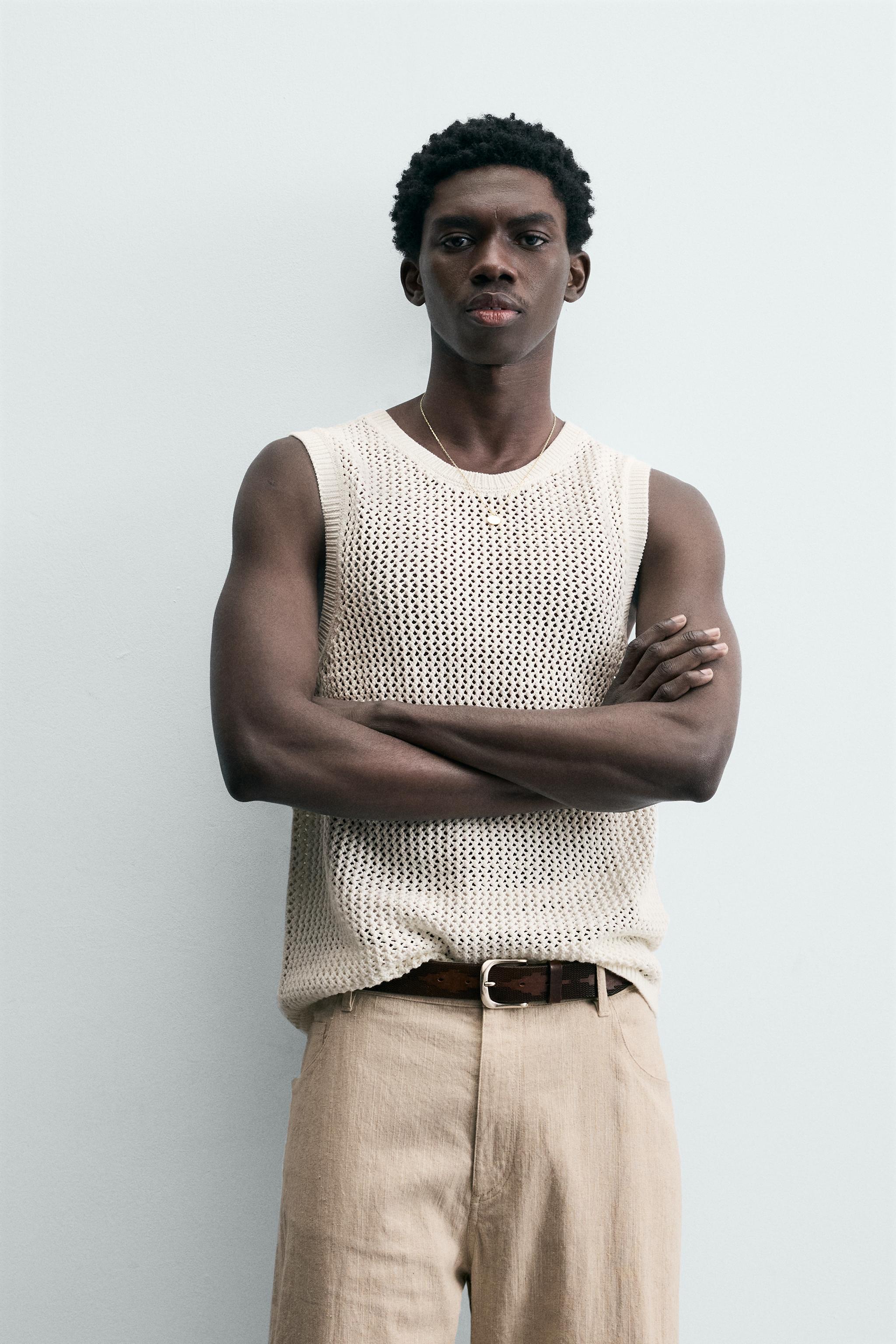 CUTWORK KNIT VEST - Oyster-white | ZARA South Africa