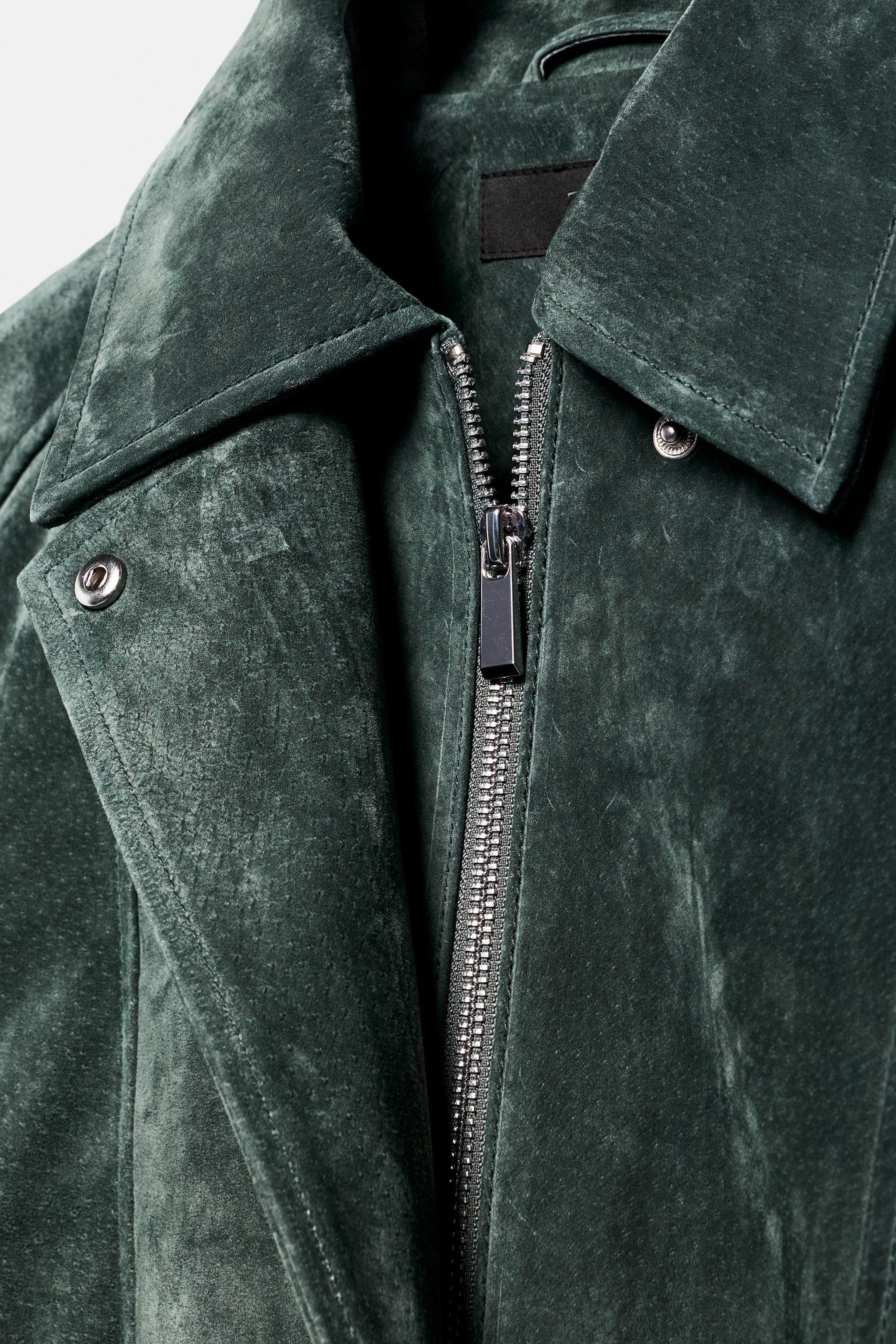 BLOUSON 100% CUIR DAIM