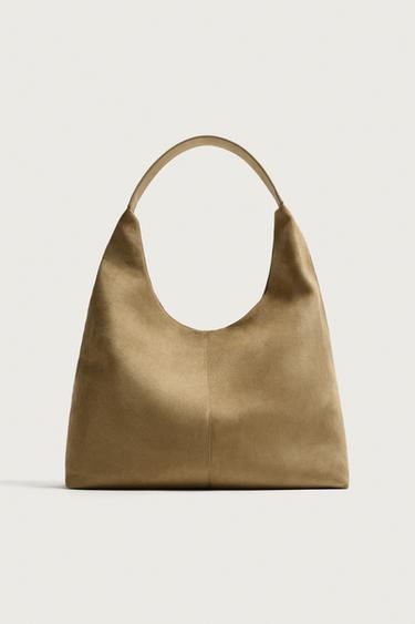 Zara PLAIN SHOULDER BAG - Sandy Brown