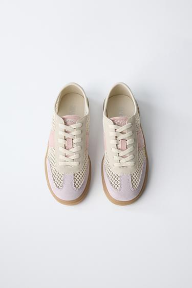 MESH SNEAKERS - Ecru White by Zara - Image 4
