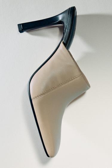MULE TACÓN PIEL LIMITED EDITION - Blanco Crudo de Zara
