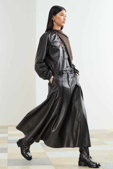 Zara LTHR VRSHRT - Chocolate