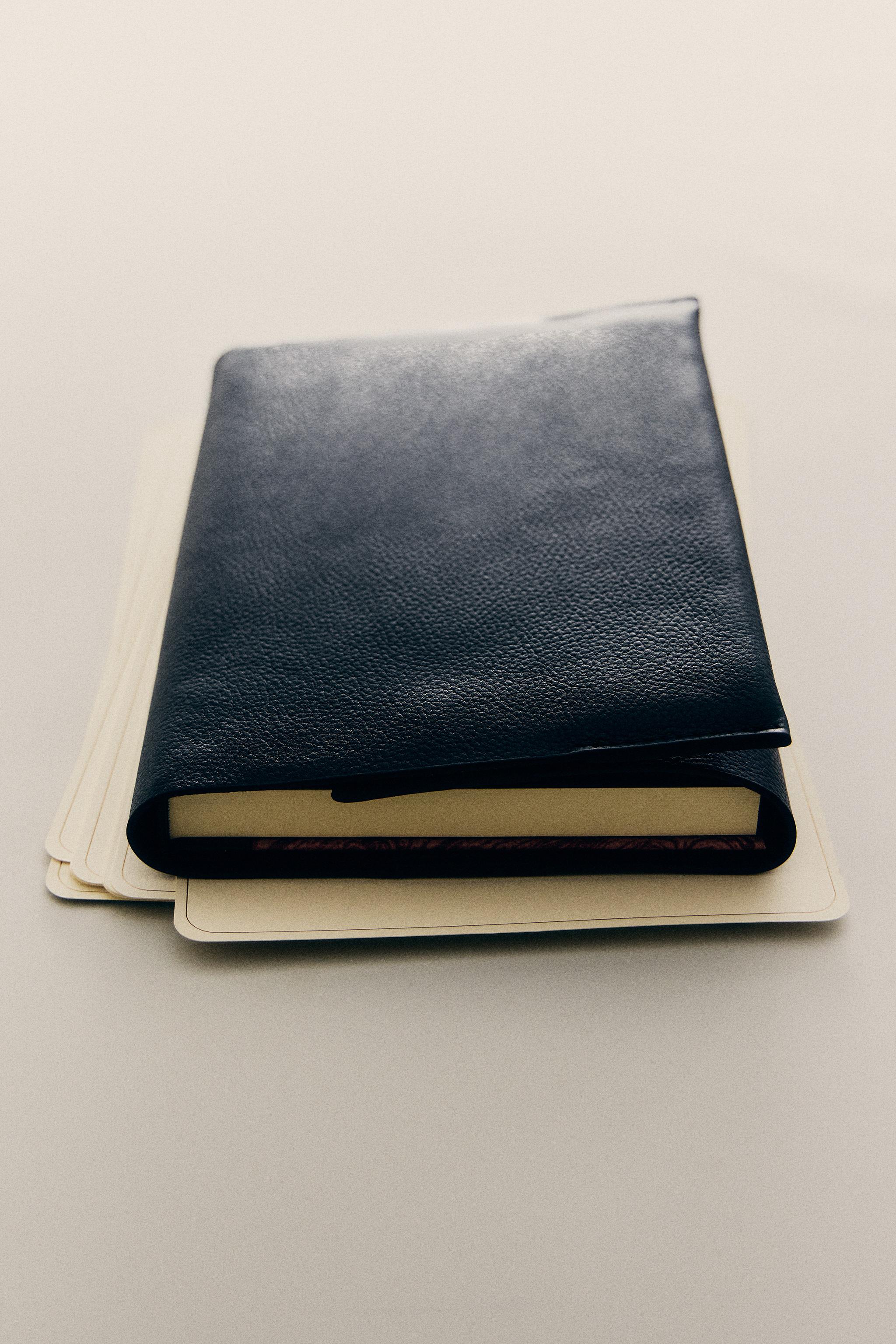 A5 LEATHER NOTEBOOK COVER - Blue | ZARA United States