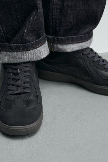 BASKETS À SEMELLE EN CONTRASTE - Noir de Zara - Image 2