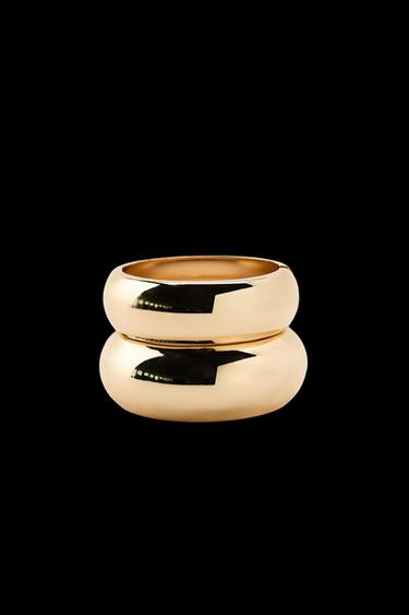 PACK 2 PULSERAS RELIEVE - Dorado de Zara