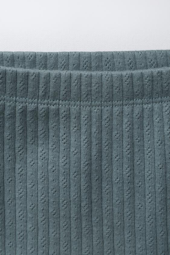 LOT BODY ET LEGGING CANNELÉ - Bleu pétrole de Zara - Image 3