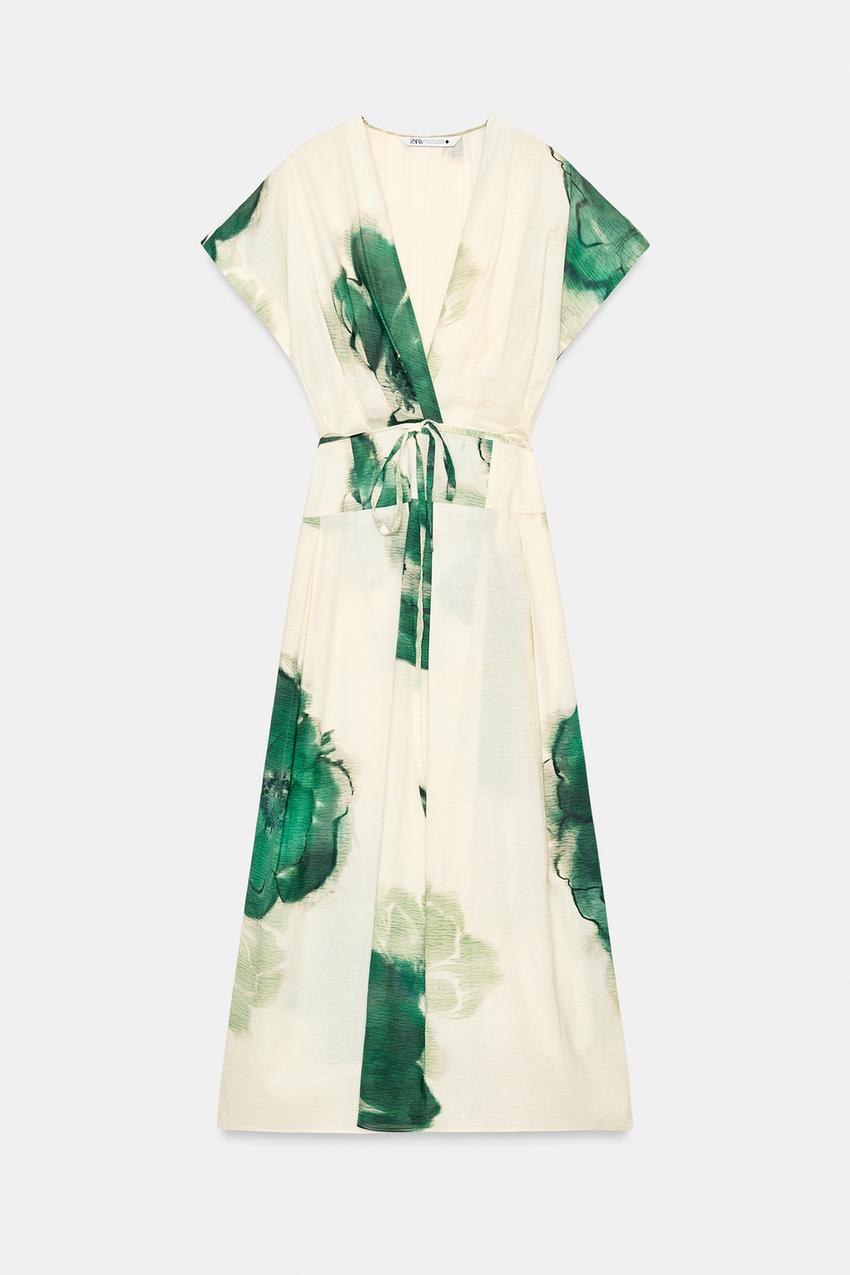 ZW COLLECTION FLORAL PRINT PLEATED DRESS - Multicoloured | ZARA India ZW COLLECTION FLORAL PRINT PLEATED DRESS - Multicoloured | ZARA India