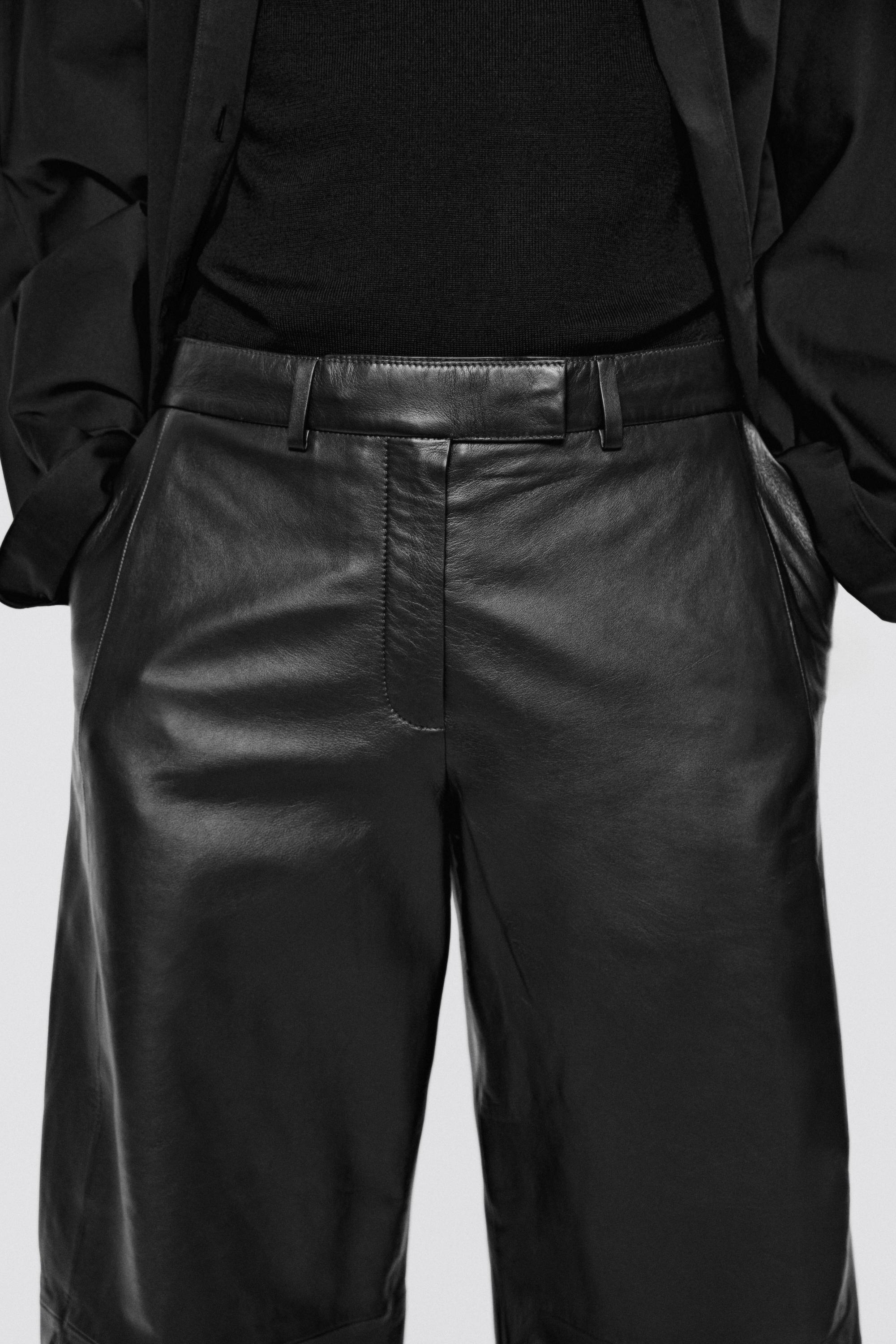 Nappa leather barrel fit pants - LIMITED EDITION