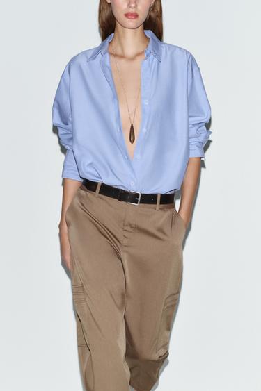 BASIC OXFORD SHIRT - Sky blue by Zara - Image 2