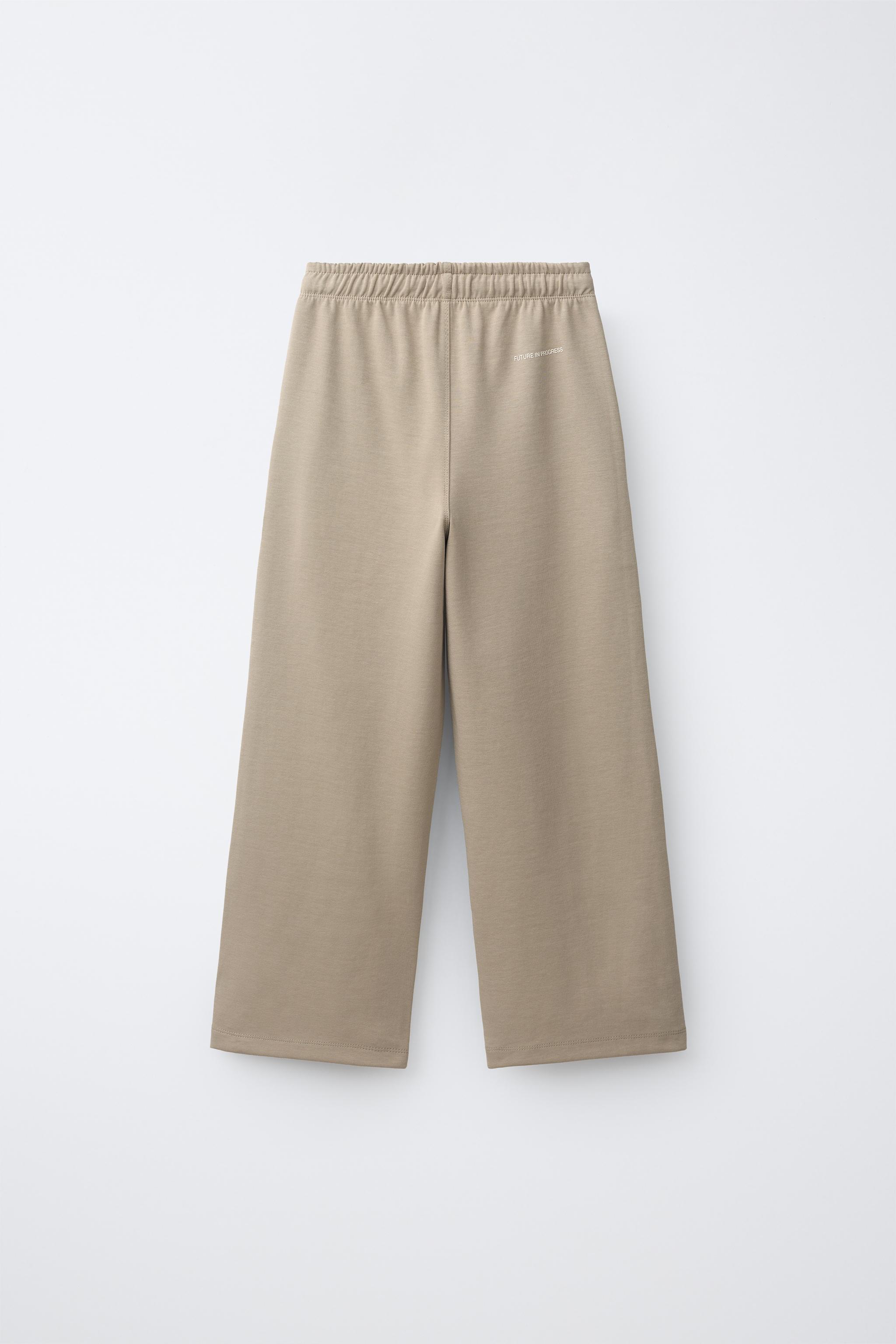 Детские брюки Zara STRAIGHT INTERLOCK PLUSH PANTS — фото 2