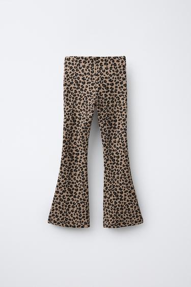LEGGING CÔTELÉ ÉVASÉ IMPRIMÉ ANIMAL - Leopard de Zara - Image 1
