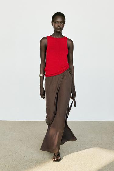 Zara Flowing skort - Brown - Image 0