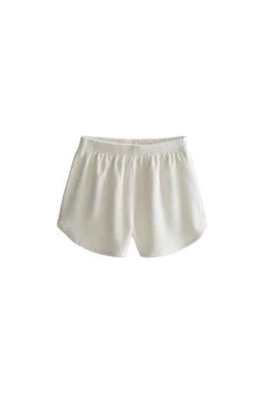 COTTON TERRY BEACH SHORTS - Ivory by Zara