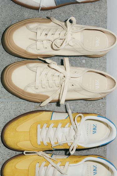 FABRIC TRAINERS - Ecru White by Zara - Image 5