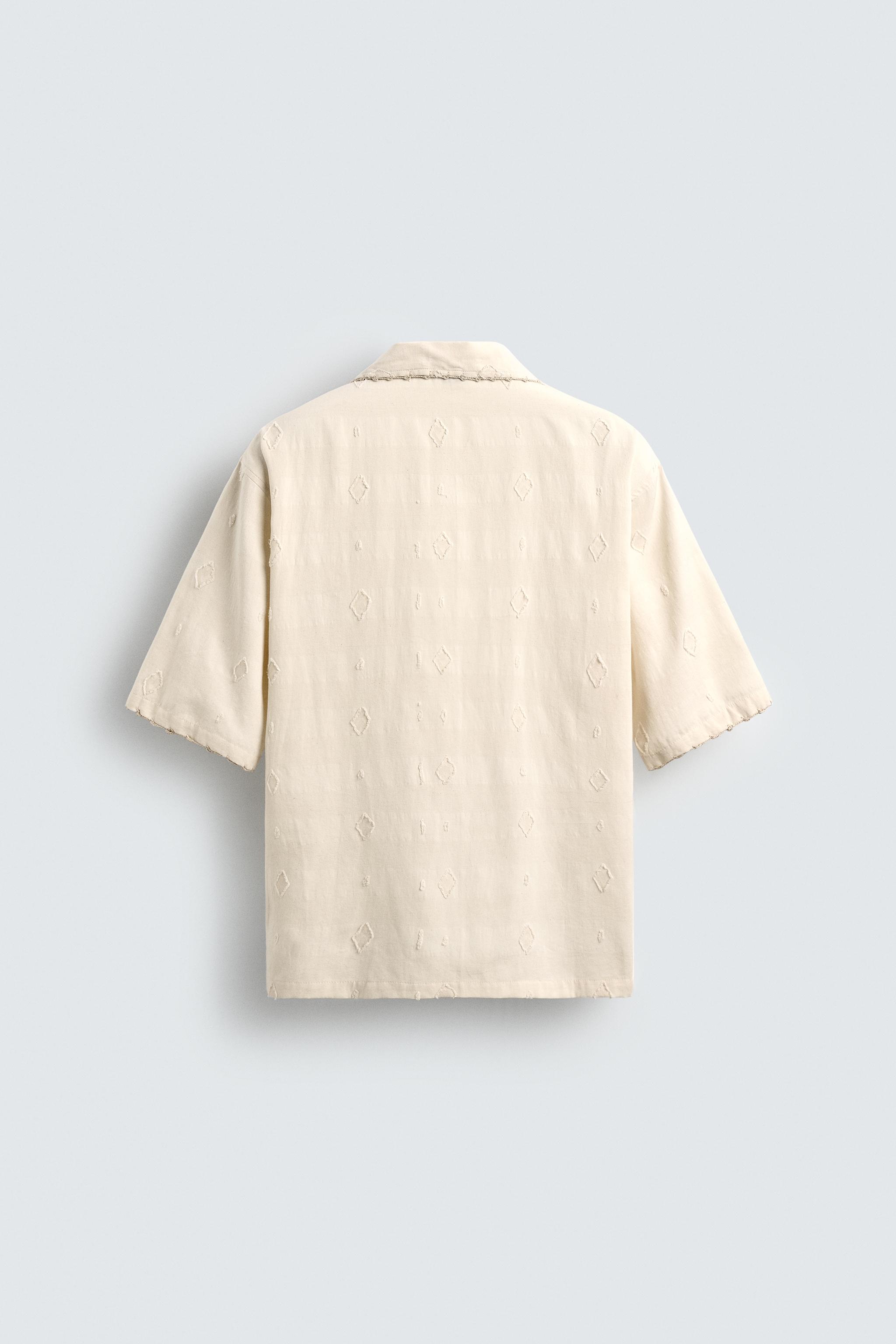 EMBROIDERED GEOMETRIC JACQUARD SHIRT