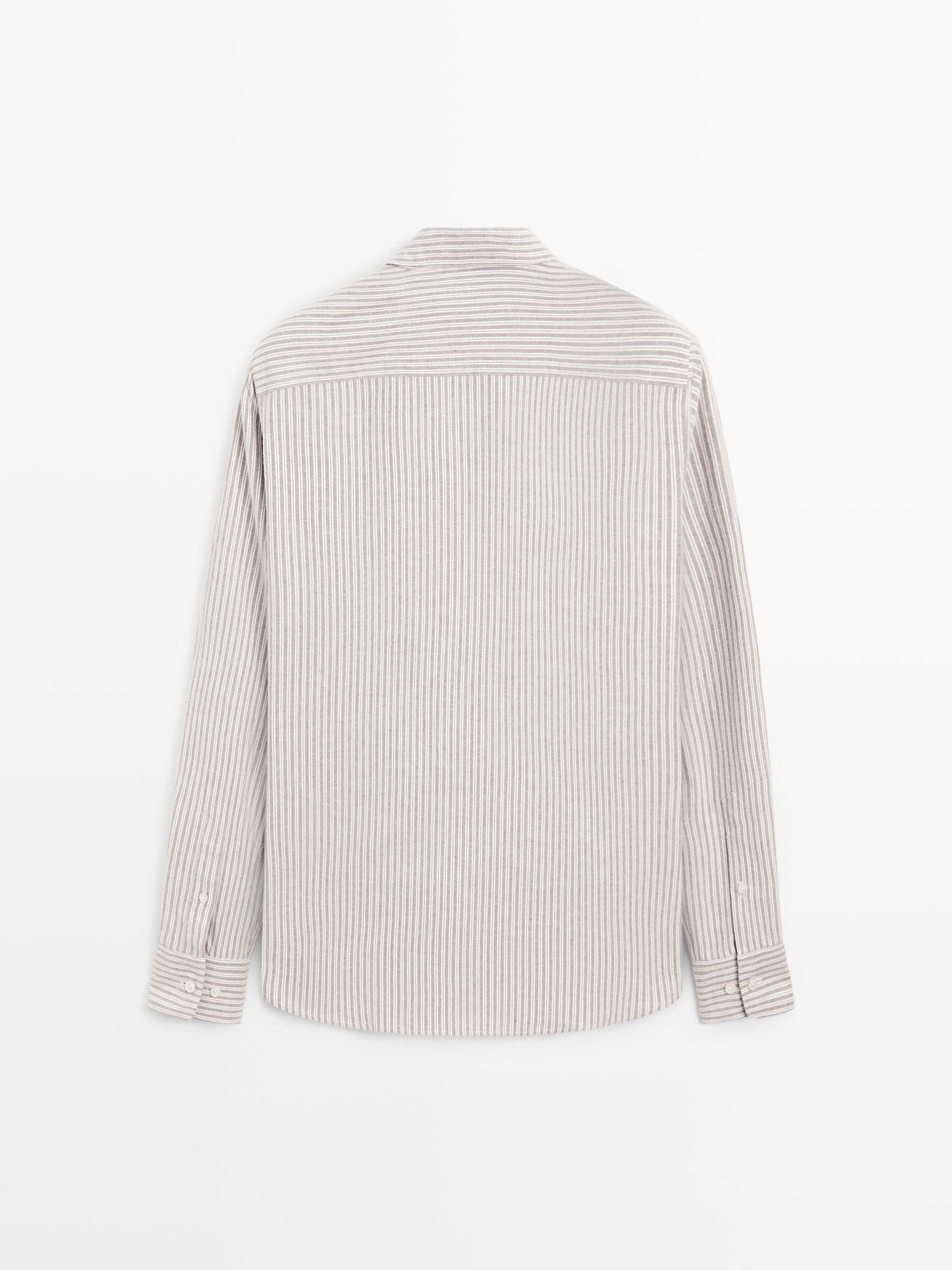 Chemise oxford à rayures 100 % coton