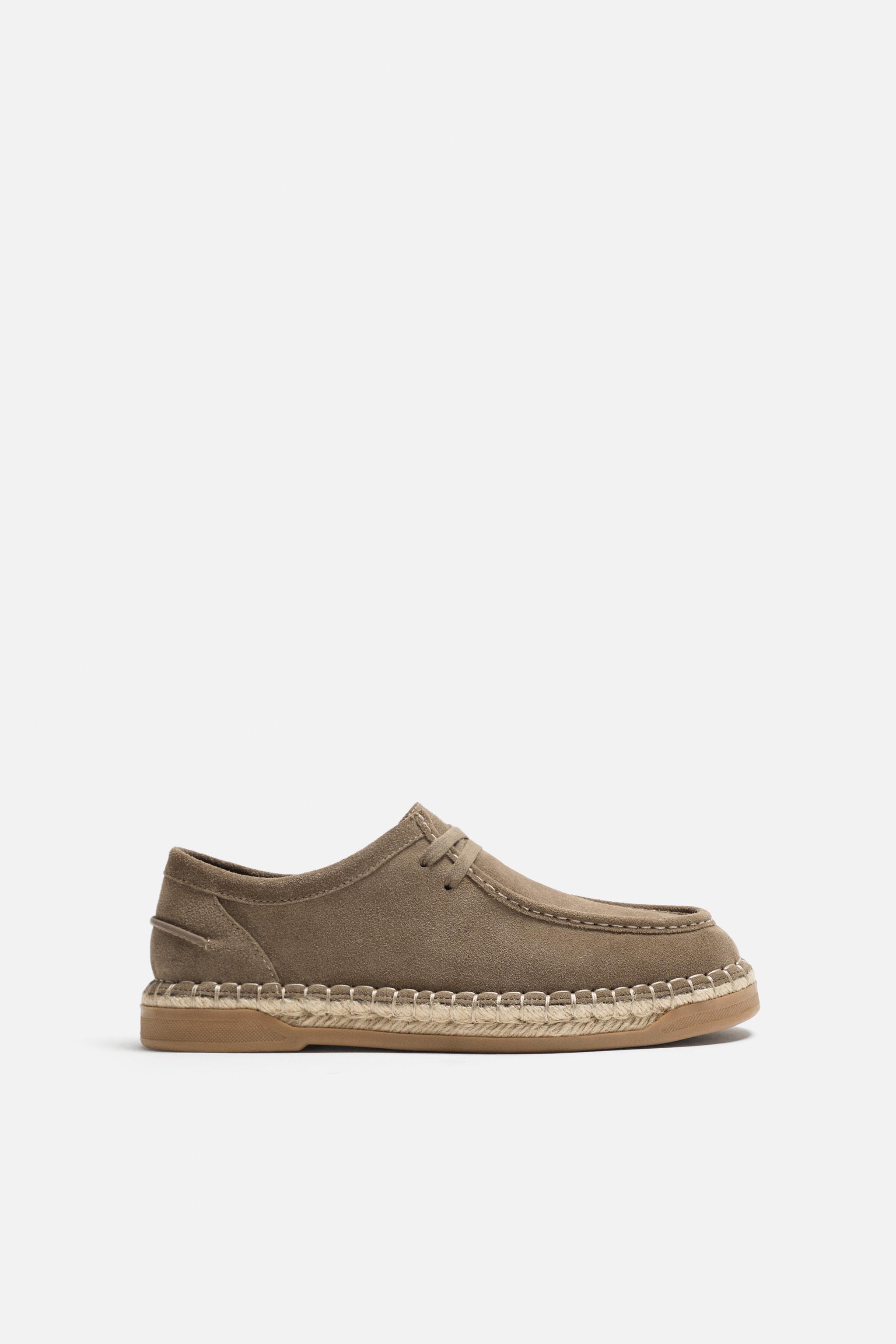 ZARA トリムレザーダービーシューズ