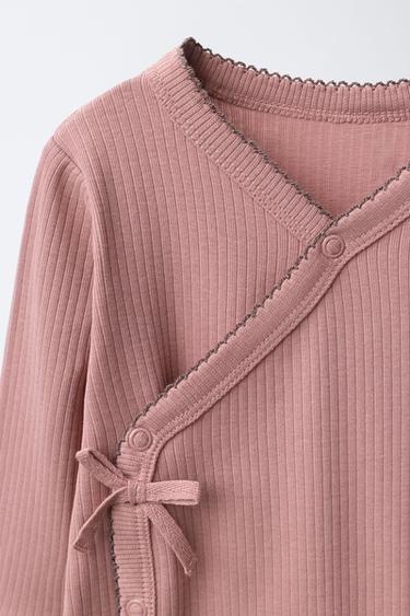 PYJAMA COMBINAISON KIMONO - Rose de Zara - Image 2