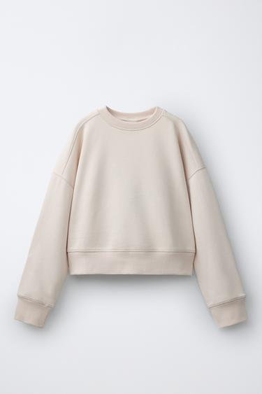 PLAIN SWEATSHIRT - Sand by Zara