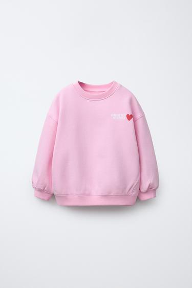 SUDADERA ESTAMPADO CALENTITO - Rosa medio de Zara