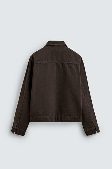 TEXTURED POCKET JACKET - Brown by Zara - Image 7