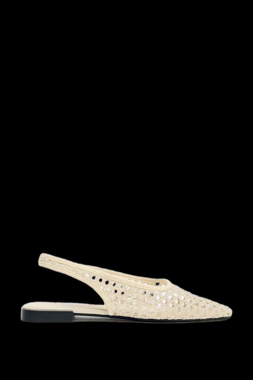 MESH SLINGBACK BALLET FLATS