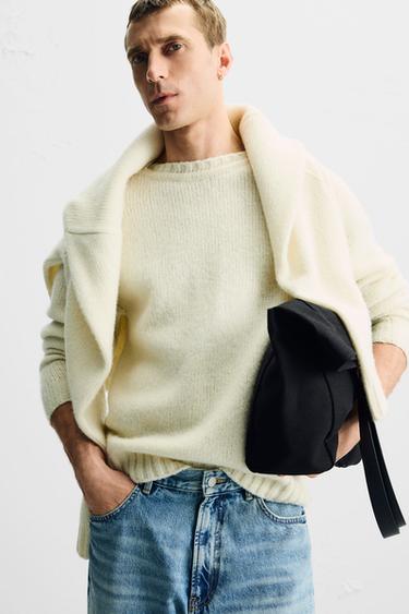 Zara LIMITED EDITION TEXTURED SWEATER - Ecru - Image 0