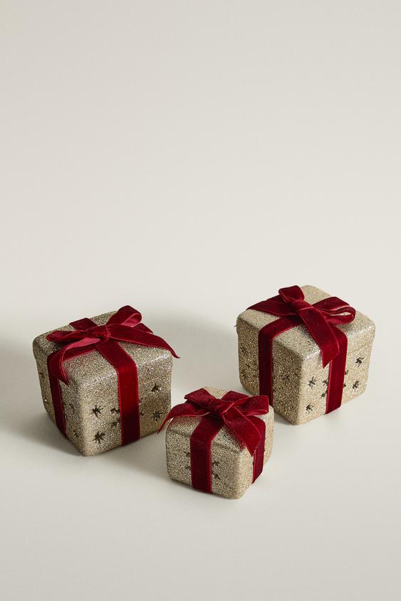 ORNEMENT LUMIÈRE LED CADEAU GRANDE NOËL - Doré de Zara - Image 0