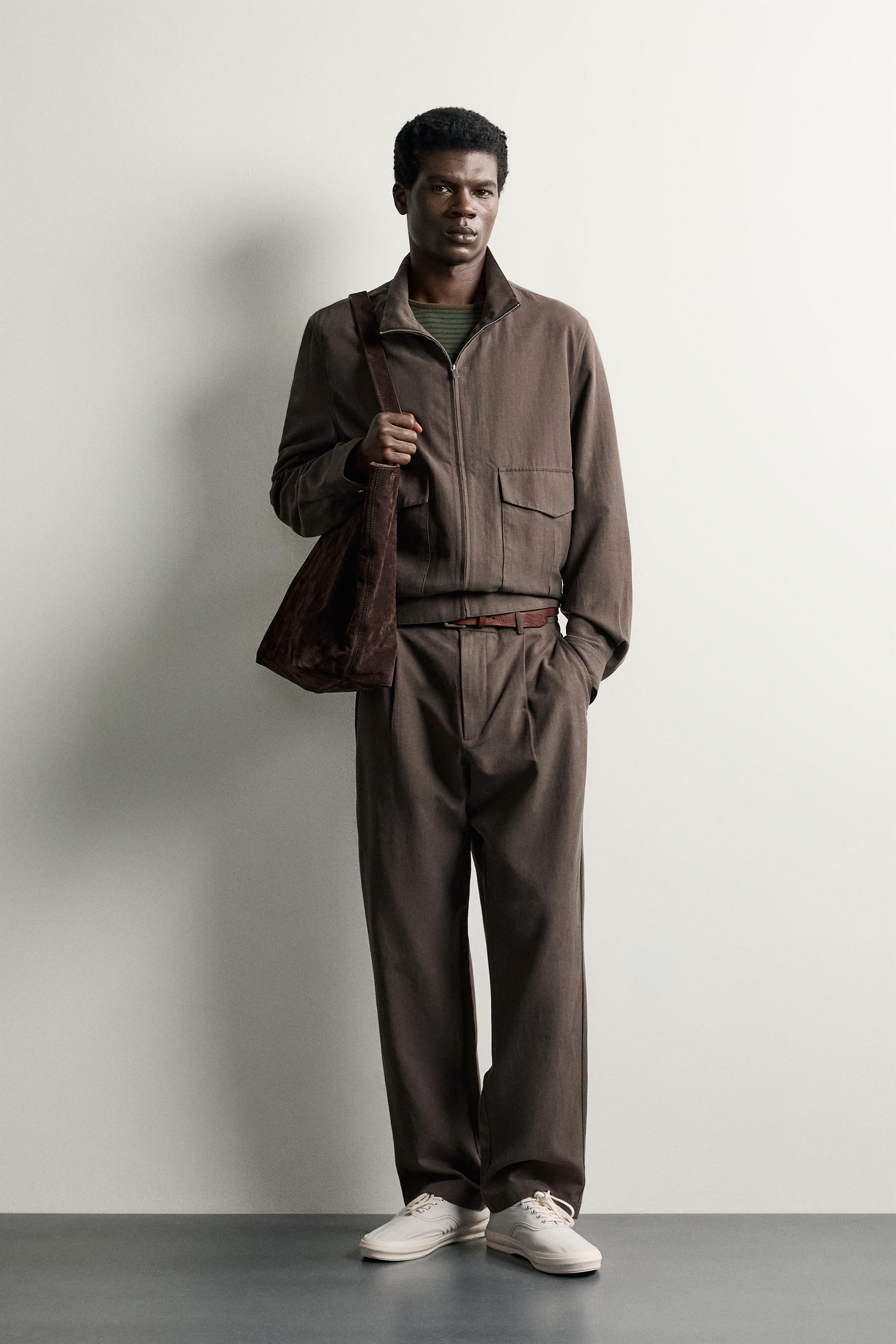 Zara RELAXED FIT PİLİLİ PANTOLON