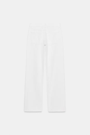 JEAN TRF WIDE LEG TAILLE BASSE - Blanc de Zara - Image 4