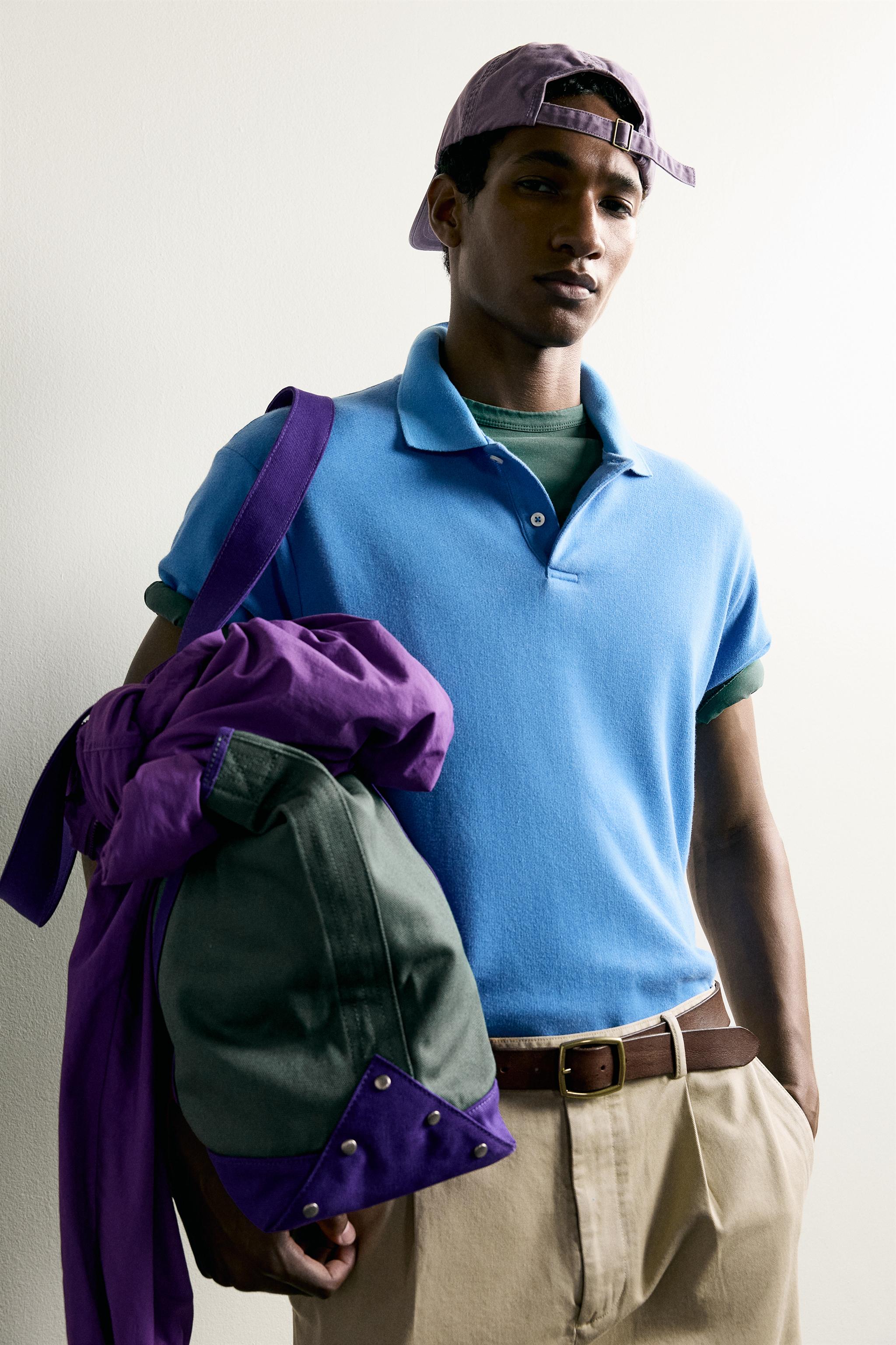 SHORT SLEEVE REGULAR FIT POLO SWEATSHIRT