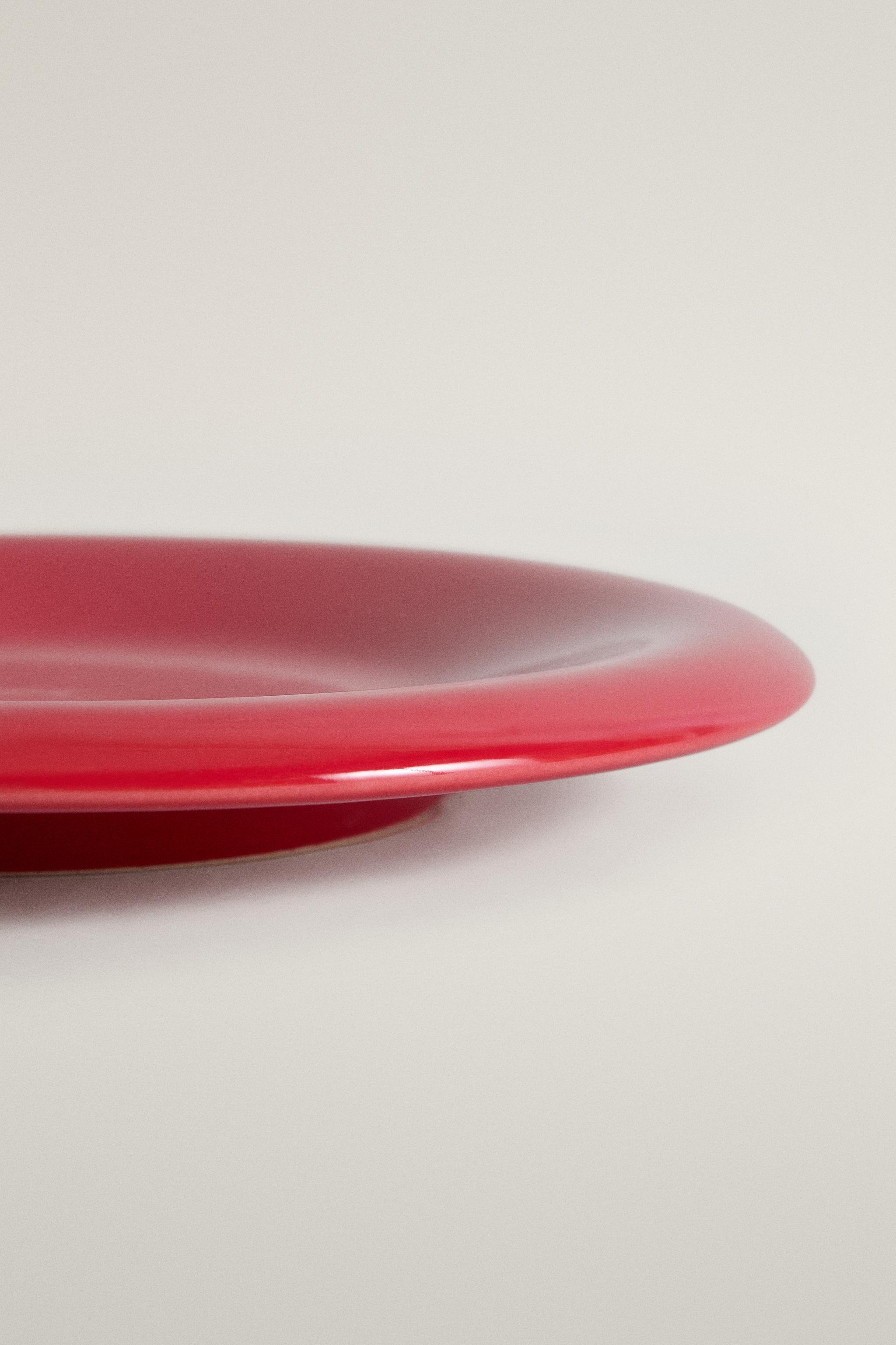 ENAMELLED STONEWARE DESSERT PLATE