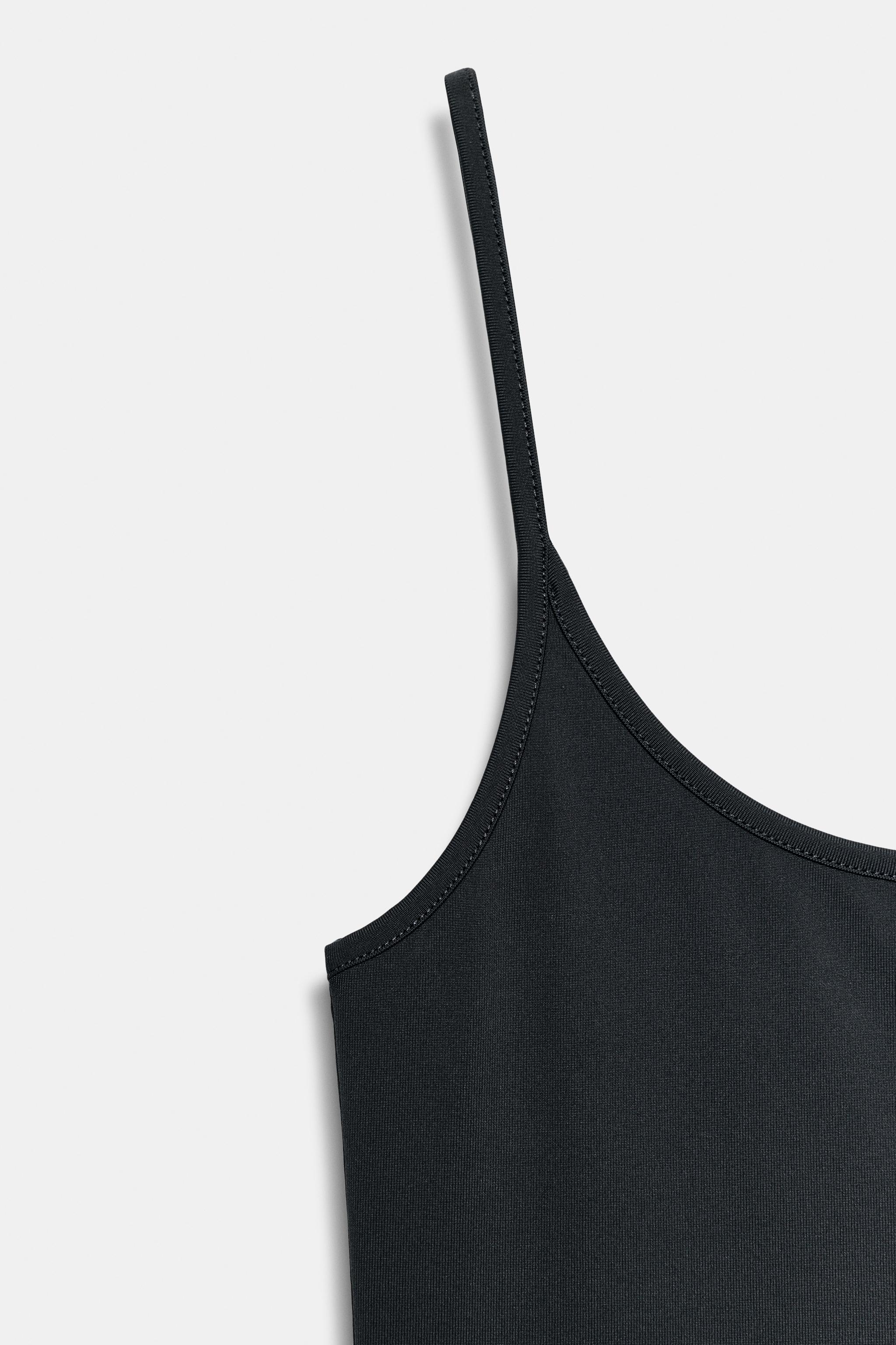 T-SHIRT EN POLYAMIDE À BRETELLES FINES