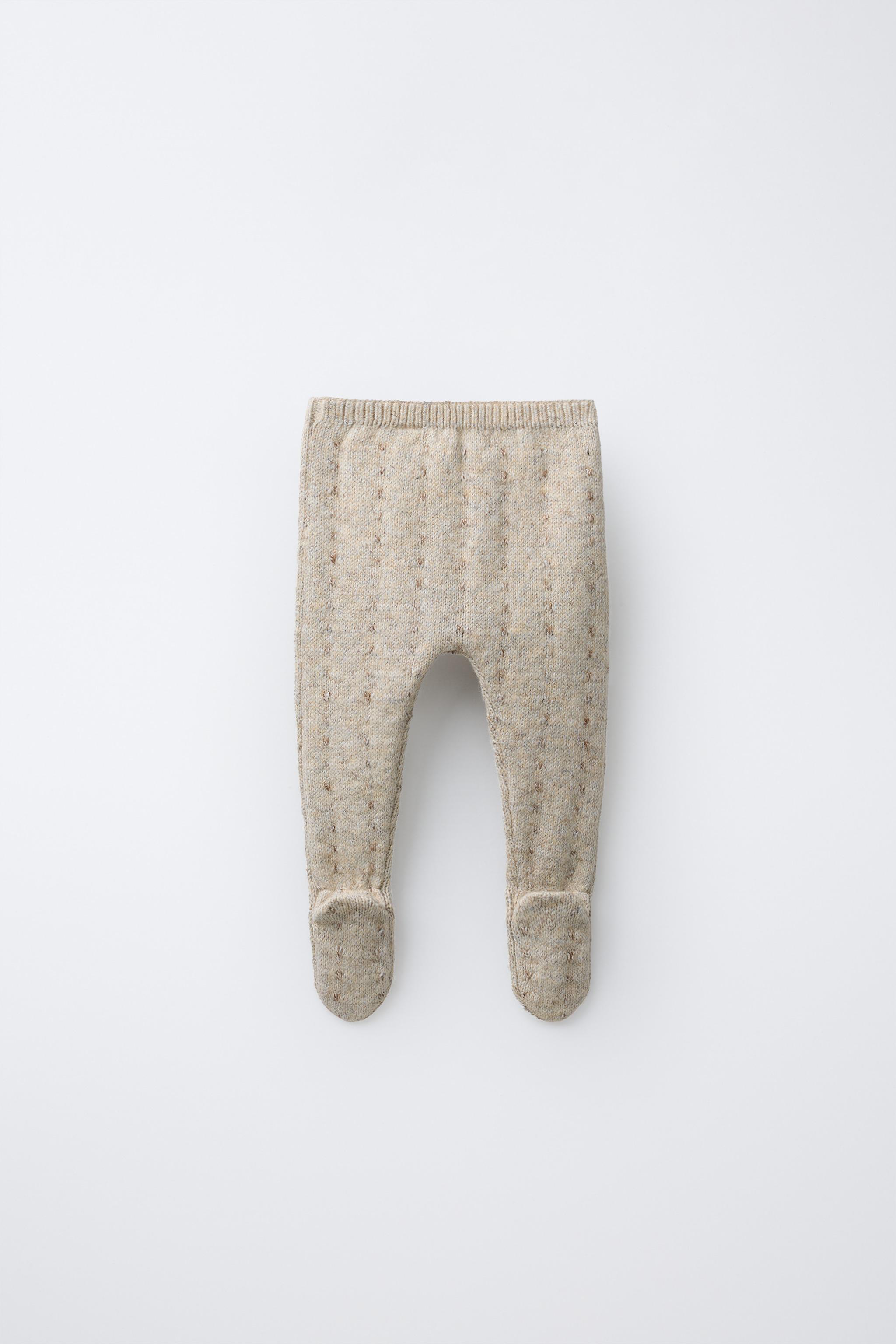 KNIT FOOTED LEGGINGS