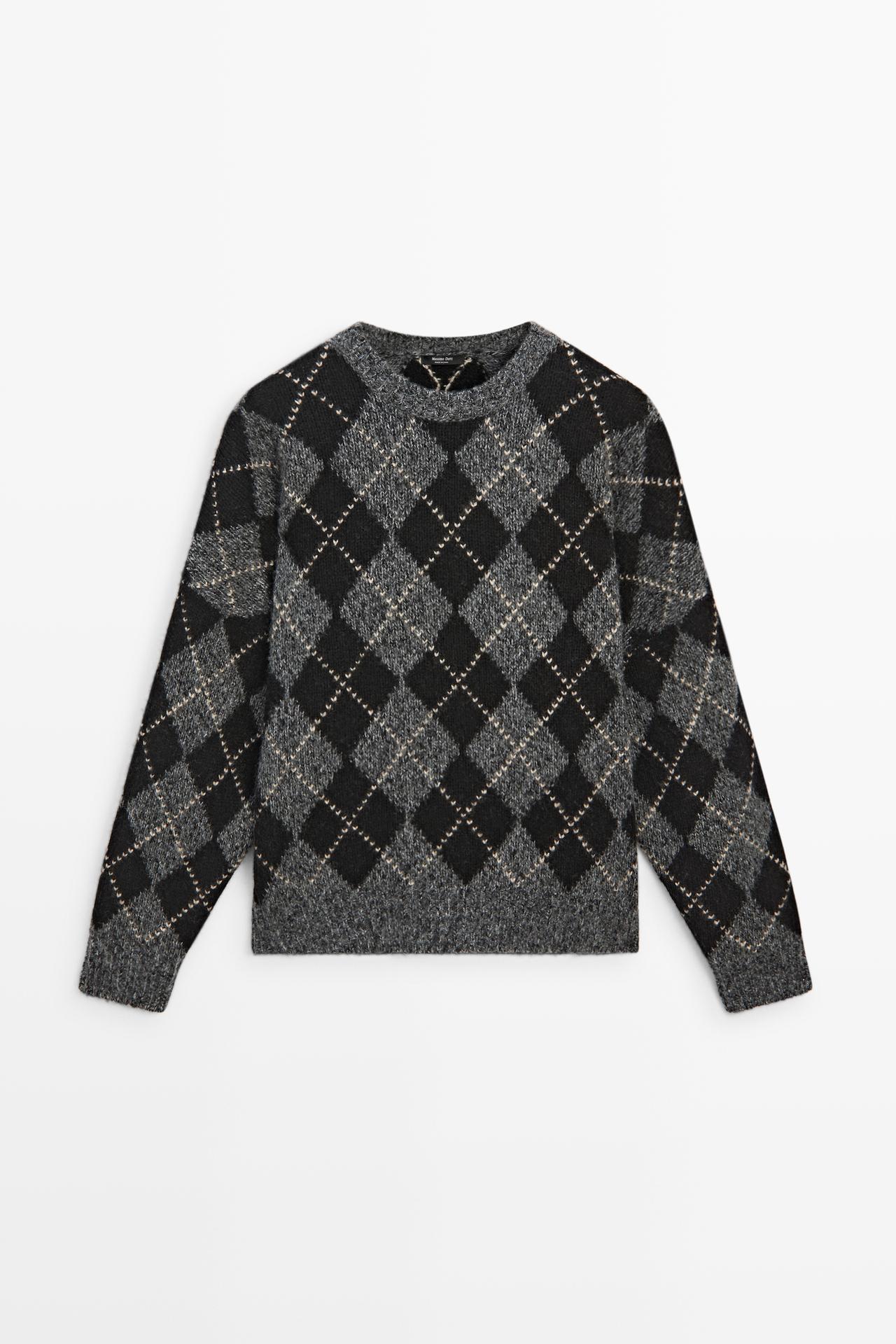 Argyle knit sweater with cashmere — 210
