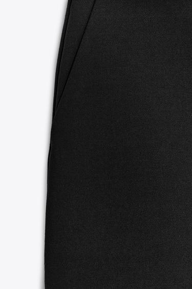 Zara LOW-RISE BELTED SKORT - Black