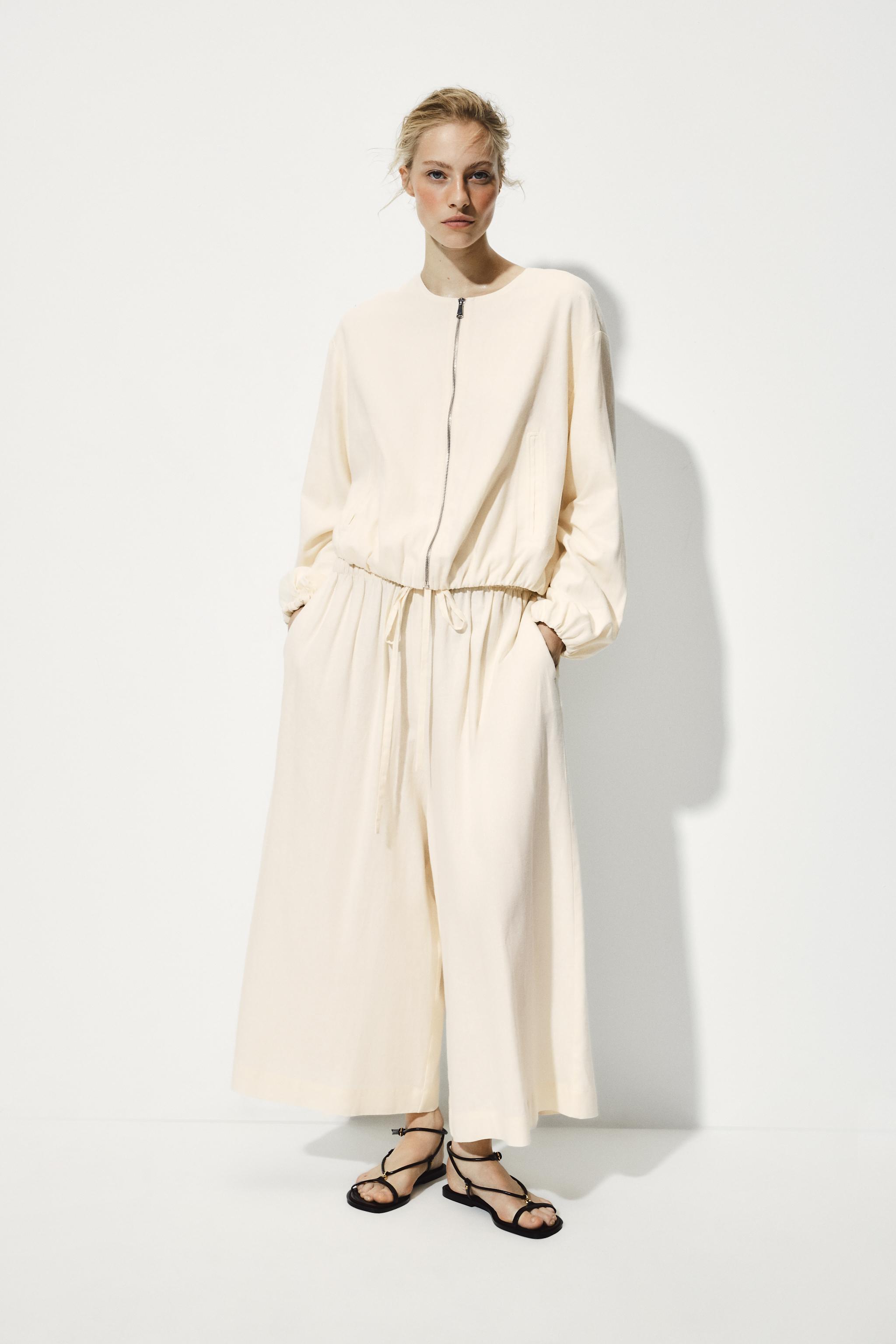 ゆりhm*Labo JAQUETA BOMBER COM LINHO - Cru | ZARA Brasil