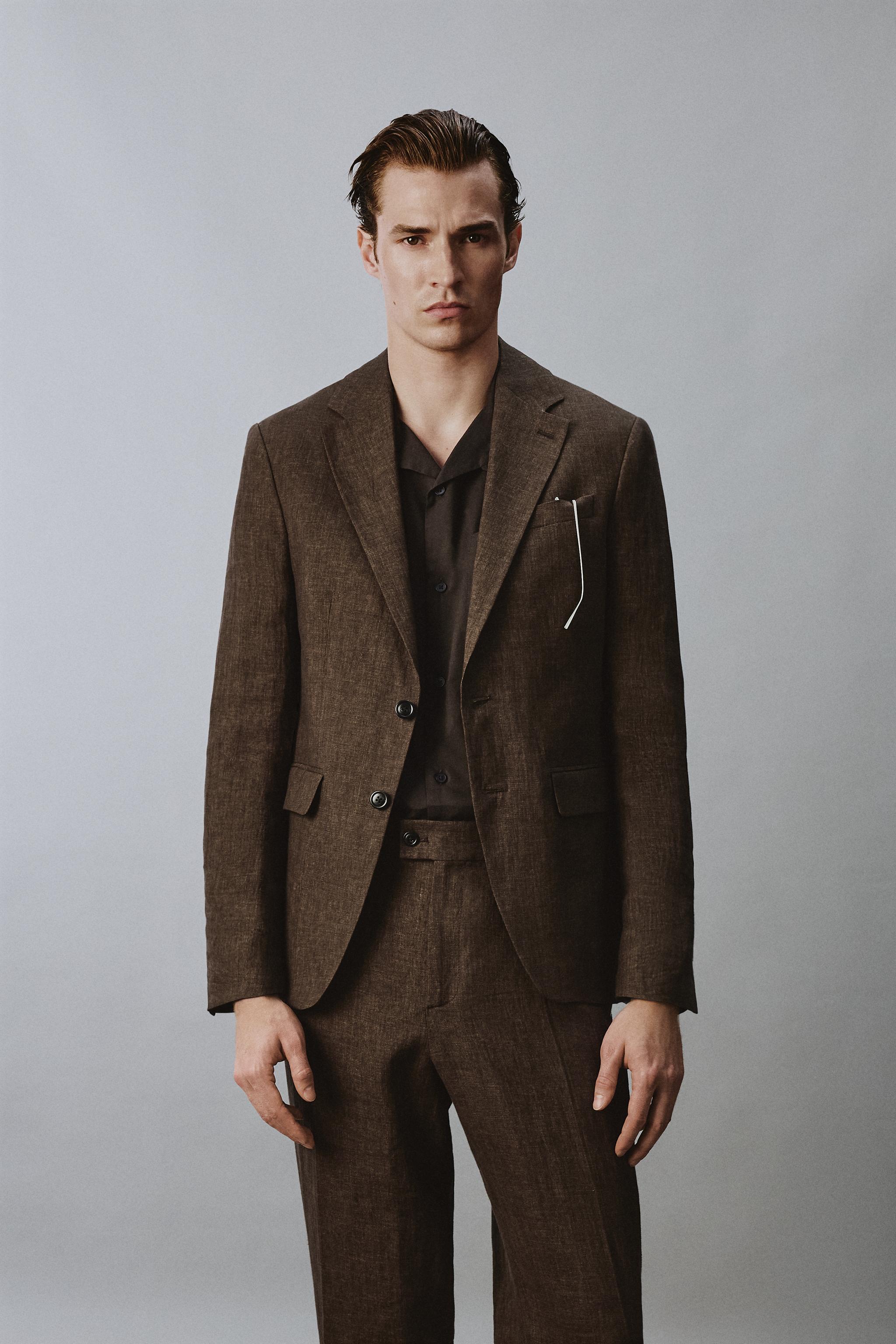 100% LINEN SUIT JACKET