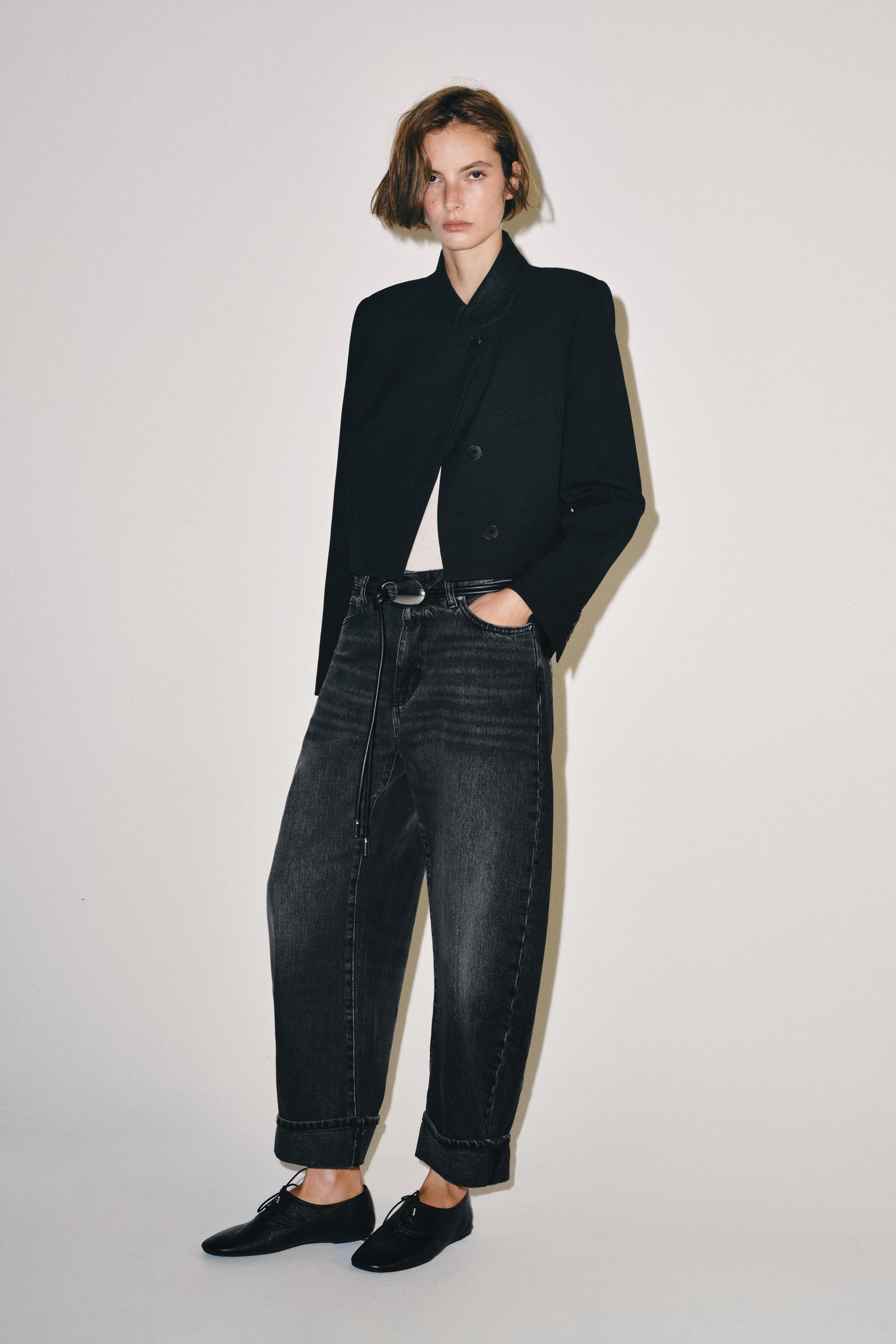 ZW COLLECTION MID-RISE CUFFED BALLOON JEANS