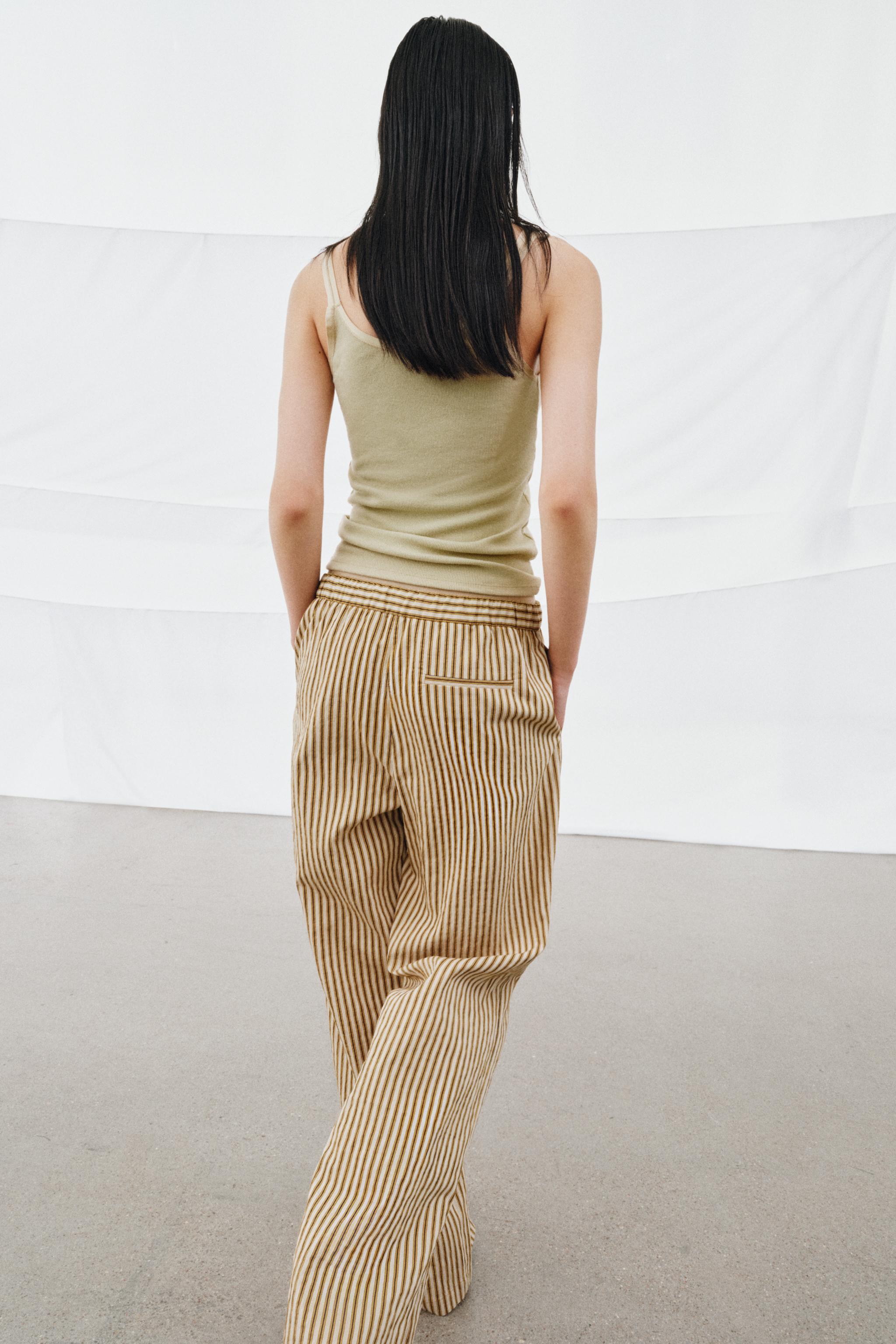 ZW COLLECTION STRIPED PAJAMA PANTS - striped | ZARA United States