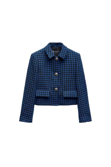 TEXTURED HOUNDSTOOTH JACKET