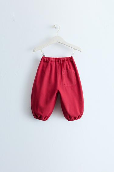 ZARA TIMELESS - PANTALON BALLON EN SERGÉ - Rouge de Zara - Image 1