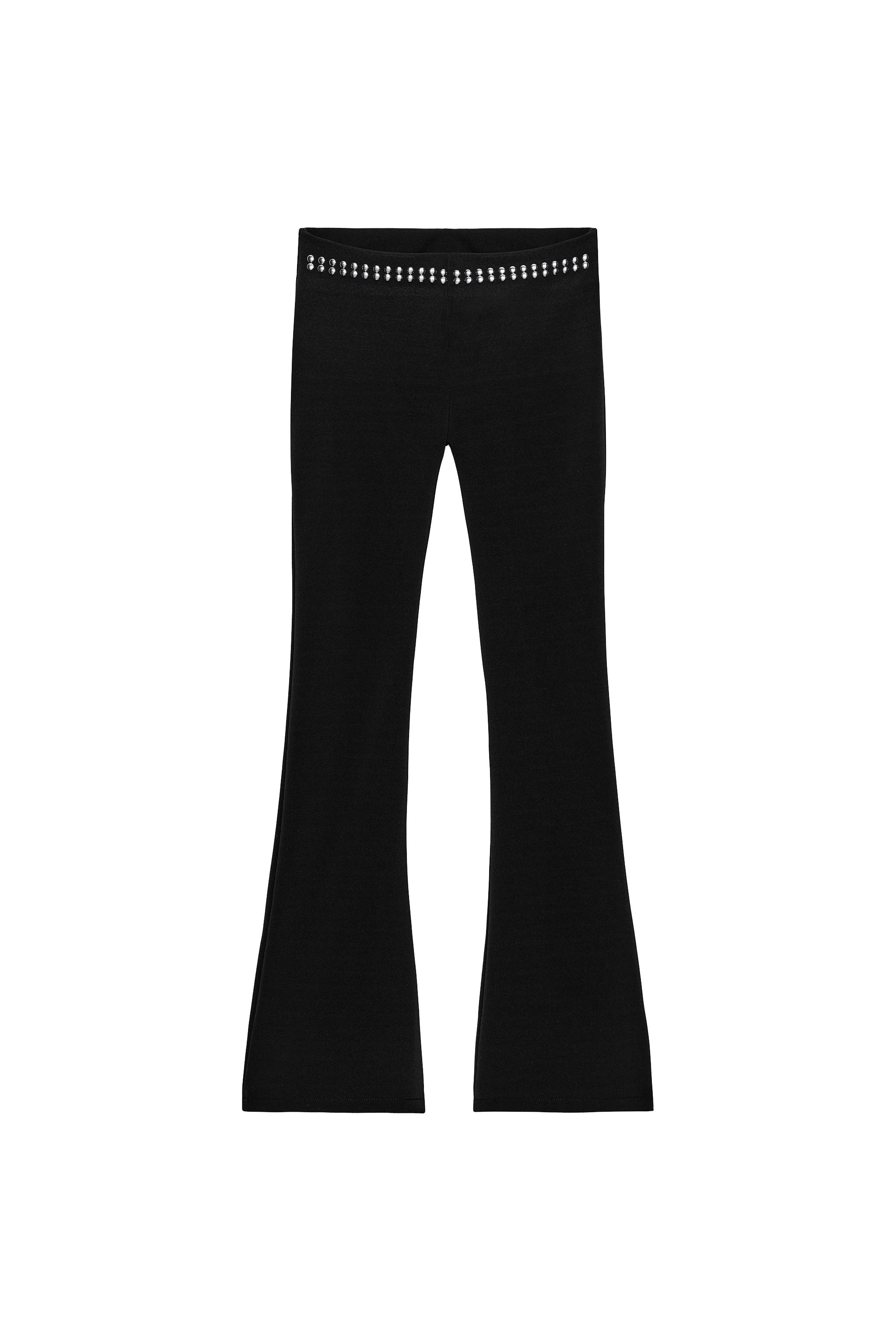 FLARE STRETCH TROUSERS WITH STUDS
