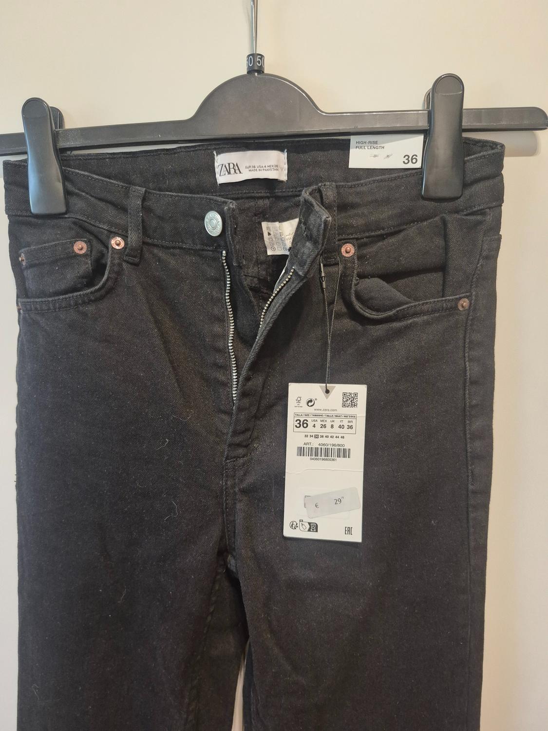 TRF HIGH-WAIST SPLIT HEM FULL LENGTH JEANS - Image 2