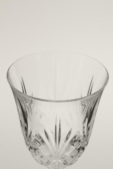 VERRE À VIN TAILLÉ CRISTALLIN - Transparent de Zara - Image 1