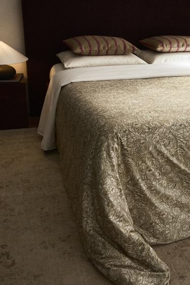 MORRIS & CO. FLORAL COTTON SATEEN DUVET COVER - Vanilla by Zara